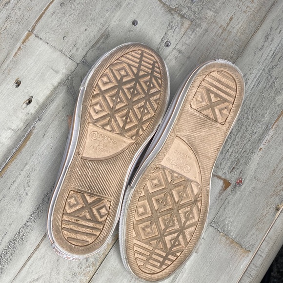 Rose Gold Converse. Worn Twice - Picture 2 of 3